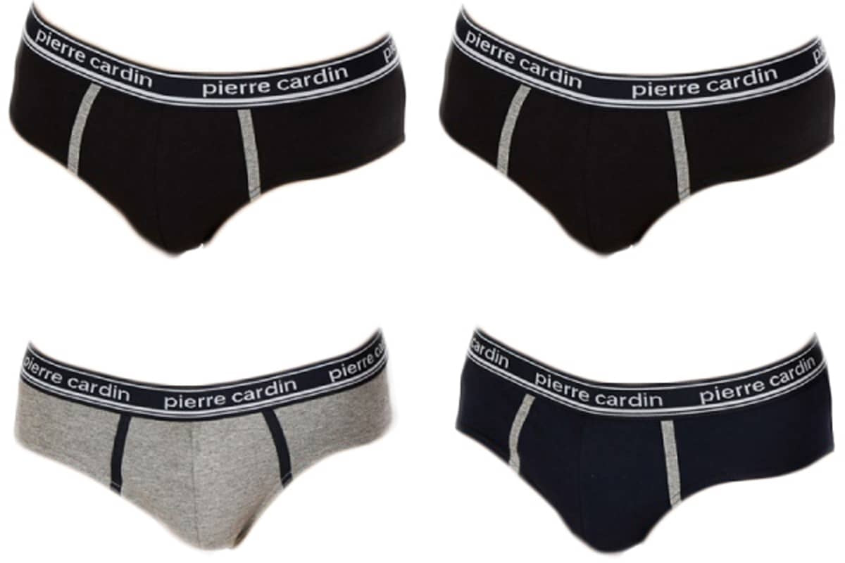 Slip da uomo Pierre cardin pc4606 assortiti in cotone elasticizzato 4 pezzi 