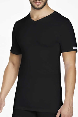 Maglia da uomo a punta mezza manica Pierre Cardin pcu101 in cotone bi-elastico 