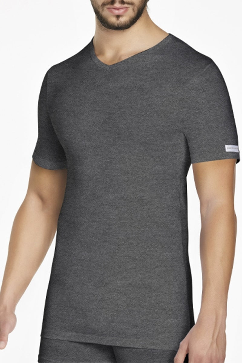 Maglia da uomo a punta mezza manica Pierre Cardin pcu101 in cotone bi-elastico 