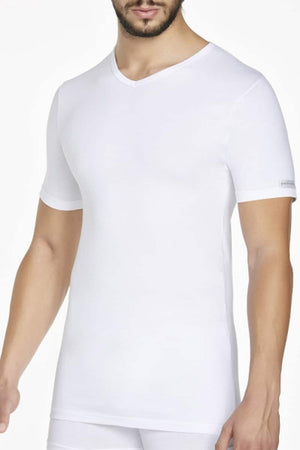 Maglia da uomo a punta mezza manica Pierre Cardin pcu101 in cotone bi-elastico 