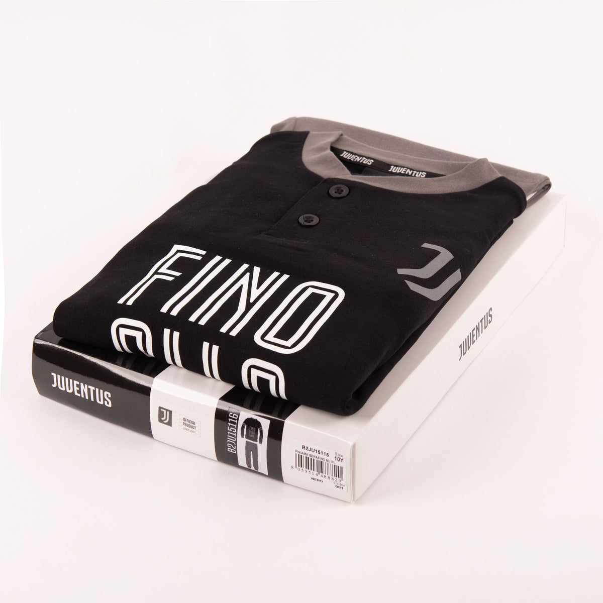 Pigiama bambino Juventus 15116 caldo cotone nero