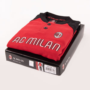 Pigiama bambino Milan serafino caldo cotone B2MI16095 rosso