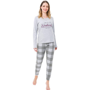 Pigiama donna caldo cotone interlock Il Granchio GP6001 