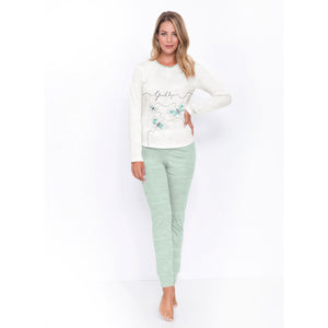 Pigiama donna Il Granchio manica lunga leggero GP5004 verde