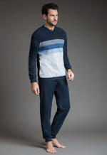 Pigiama uomo Enrico Coveri EP5071 blu punto milano
