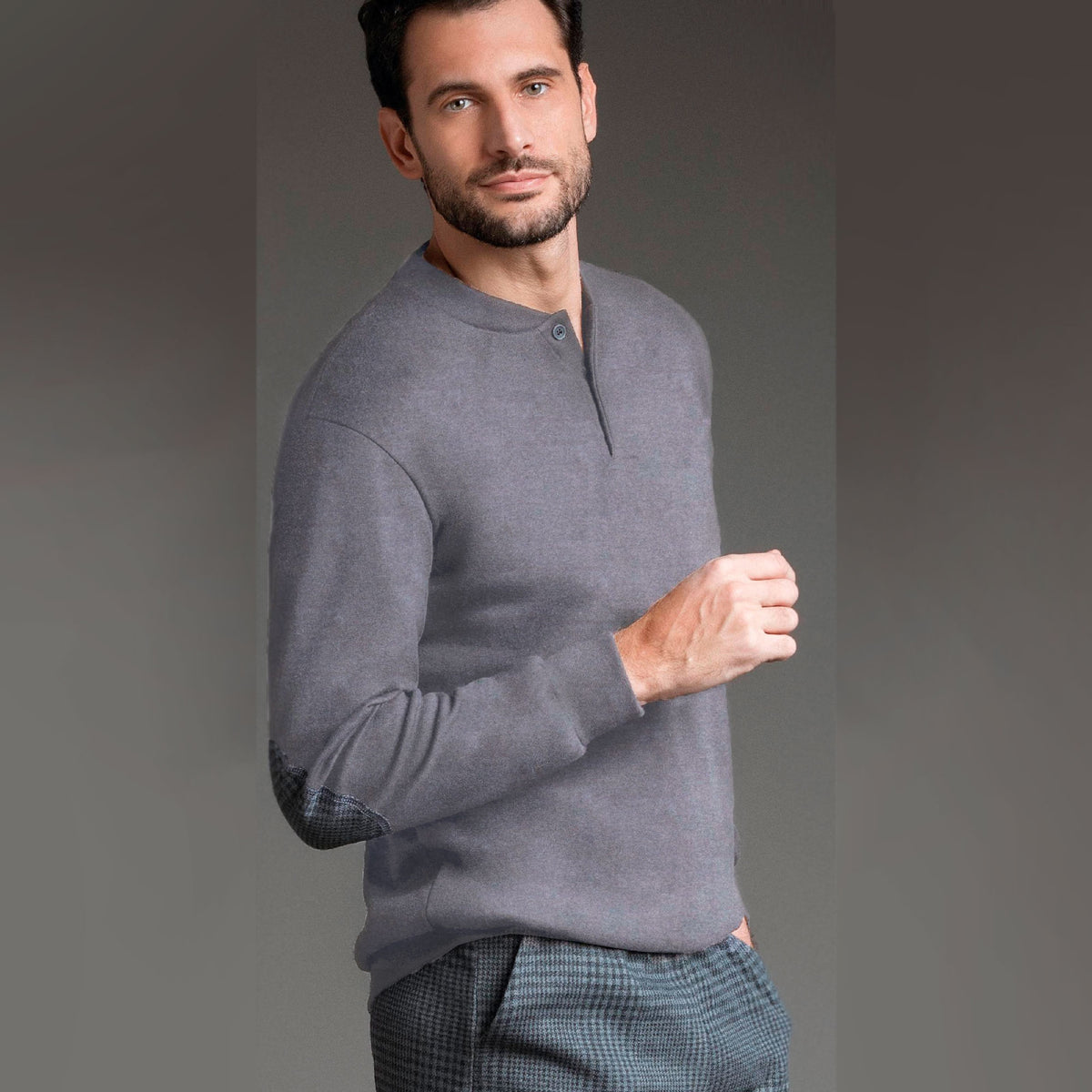 Pigiama uomo Enrico Coveri EP5072 antracite punto milano