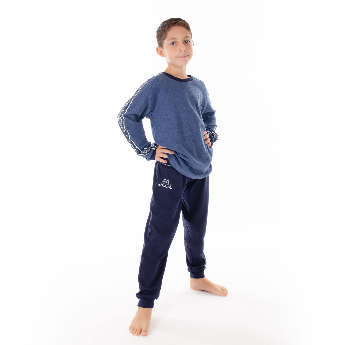 Pigiama bambino ragazzo caldo cotone Kappa 21271Y jeans