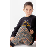 Pigiama bambino ragazzo caldo cotone Kappa 21277Y  nero