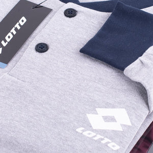 Pigiama uomo Lotto LP4064 in caldo cotone con polsini grigio