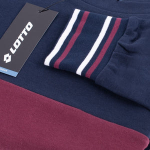 Pigiama uomo Lotto LP4066 in caldo cotone con polsini blu  