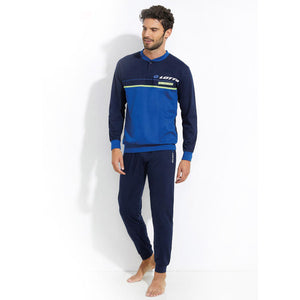 Pigiama uomo sportivo azzurro verde Lotto LP1046