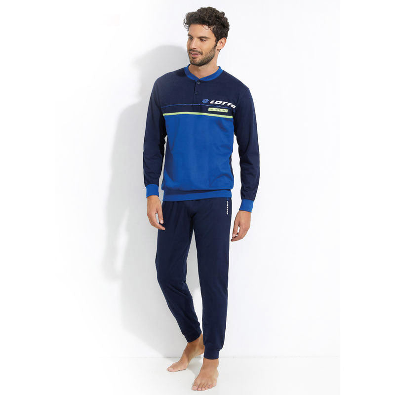 Pigiama uomo sportivo azzurro verde Lotto LP1046