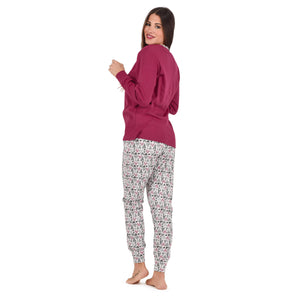Pigiama donna serafino caldo cotone karelpiù KF5059