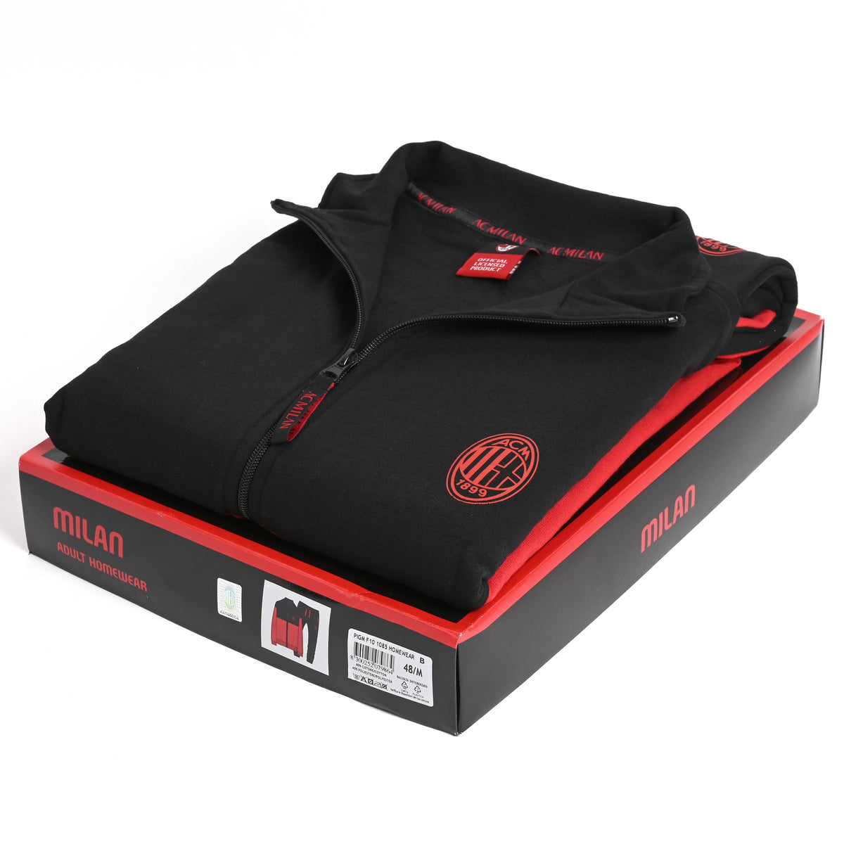 Tuta ufficale AC Milan bambino uomo in cotone felpato 1085