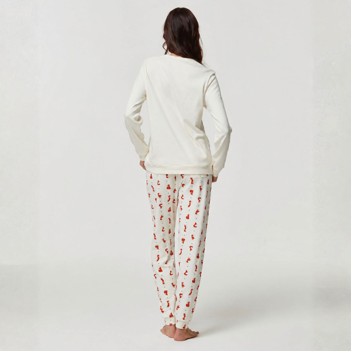 Pigiama donna caldo cotone volpe Pompea fox lady