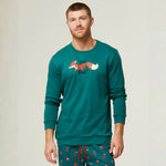 Pigiama lungo uomo in caldo cotone volpe Pompea fox