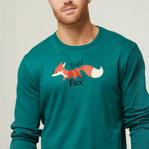 Pigiama lungo uomo in caldo cotone volpe Pompea fox