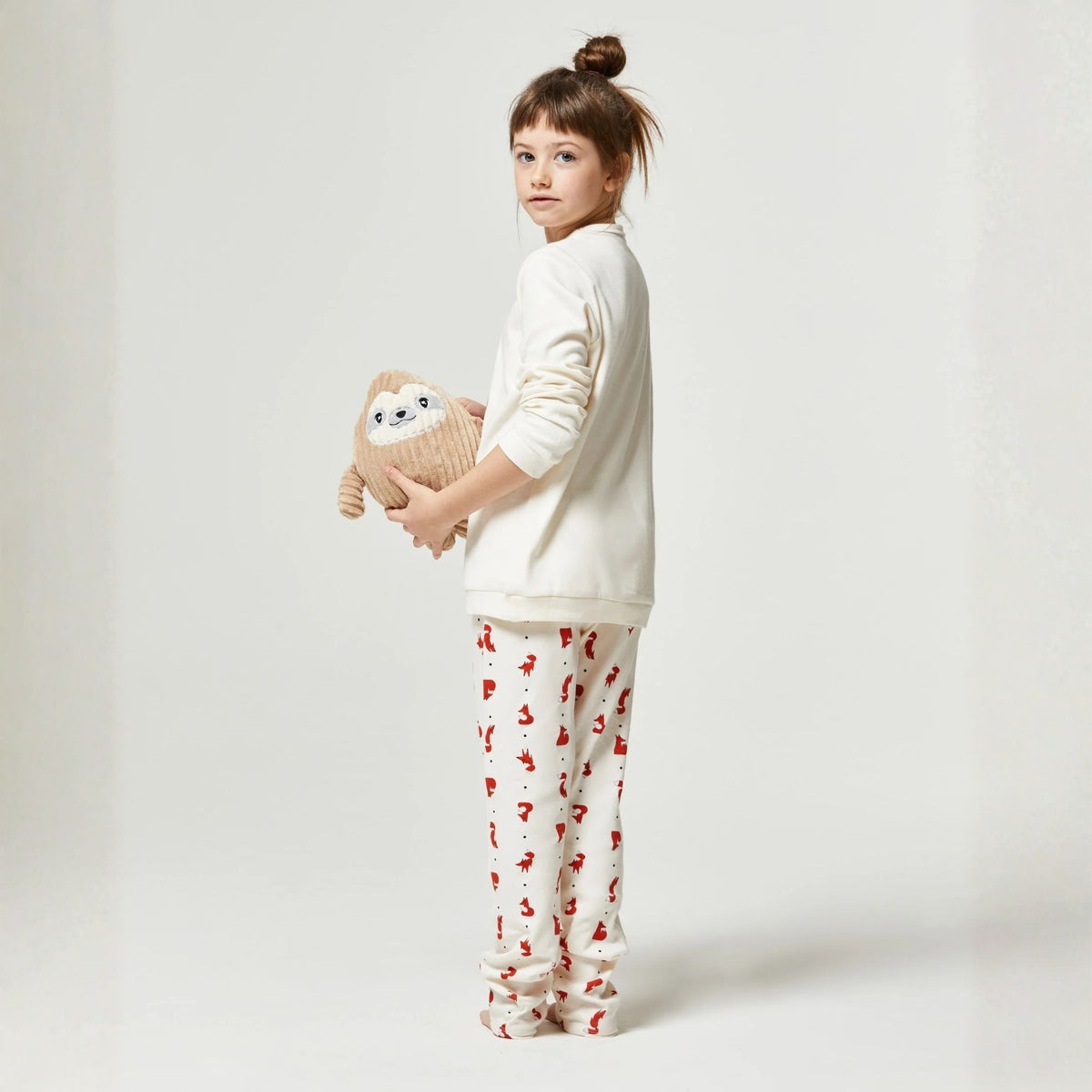 Pigiama bimba in caldo cotone stampa volpe Pompea fox girl