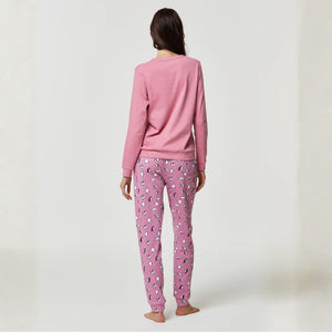 Pigiama donna in caldo cotone pinguini Pompea