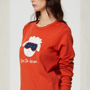 Pigiama donna con pecorella caldo cotone Pompea sheep