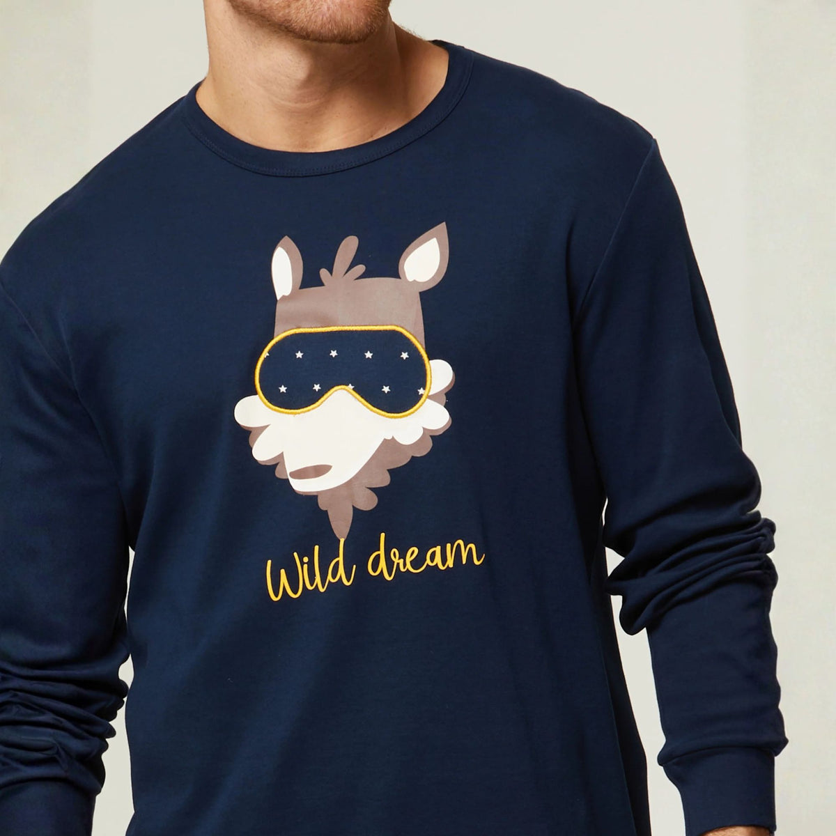 Pigiama uomo caldo cotone Pompea wolf