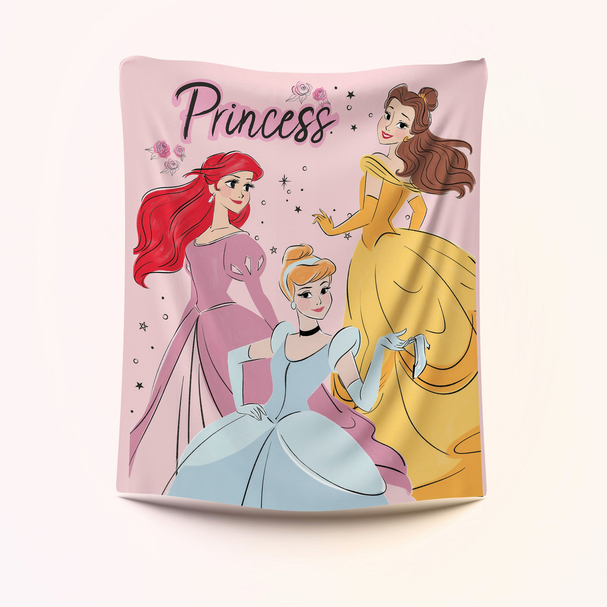 Bellissimo Plaid Soft Touch Disney con Principess