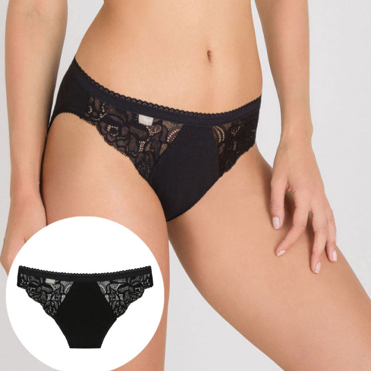 Slip donna sgambato Playtex P00BS in pizzo cotone elasticizzato 