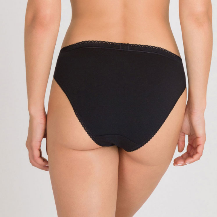 Slip donna sgambato Playtex P00BS in pizzo cotone elasticizzato 