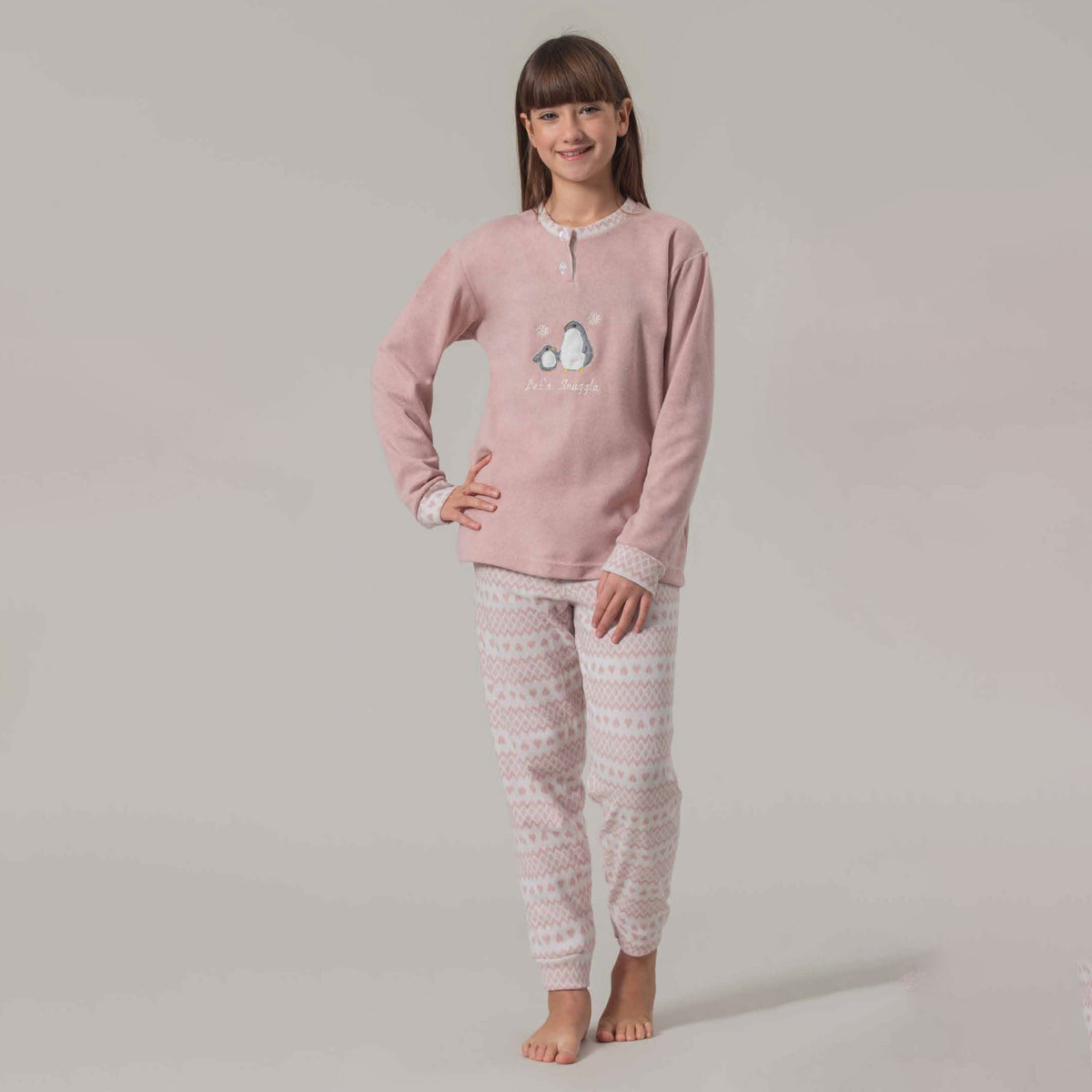 Pigiama bimba punto milano pinguino Irge PMK 056
