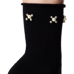 Calze donna Pompea Beatrix senza elastico con perline