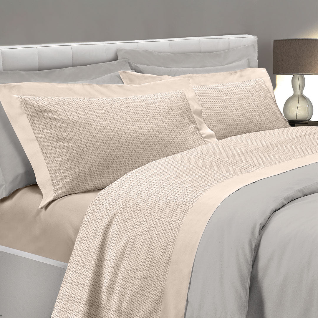 Lenzuola matrimoniali 2 piazze cotone Preziosa Portovenere 9 beige