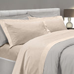 Lenzuola matrimoniali 2 piazze cotone Preziosa Portovenere 9 beige