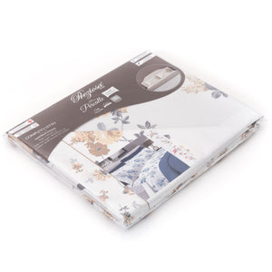 Lenzuola matrimoniali 2 piazze cotone Preziosa Portovenere 5 beige fiori