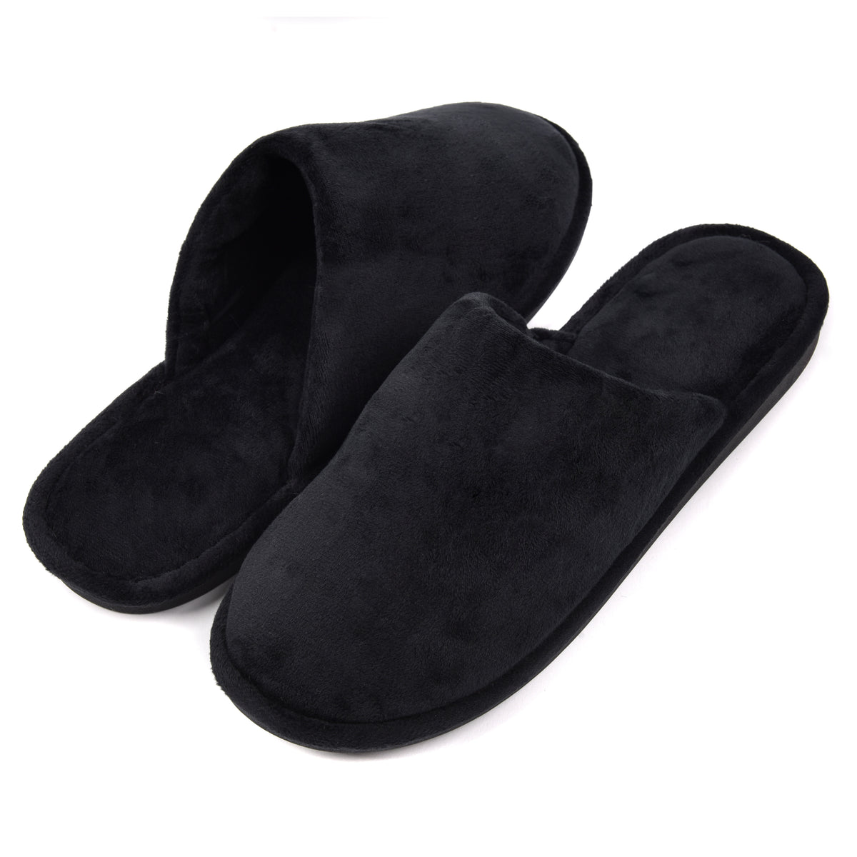 Pantofole uomo invernali antiscivolo calde velluto liscio Preziosa 0023 nero