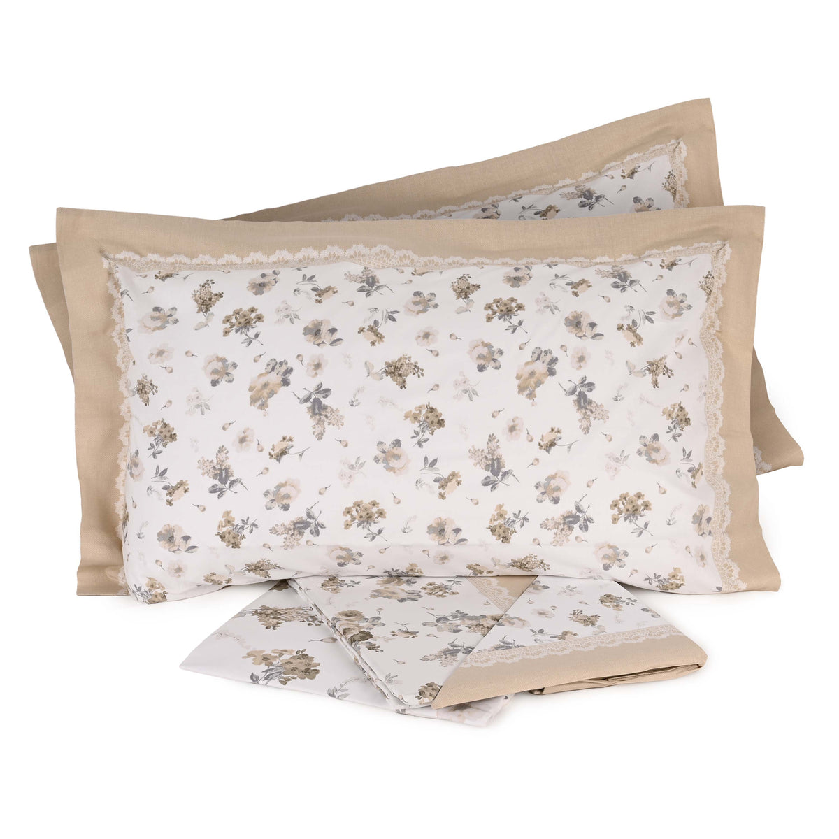 Lenzuola matrimoniali 2 piazze cotone Preziosa Portovenere 15 beige