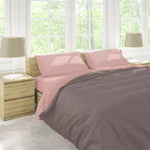 Lenzuola flanella calda rombi rosa matrimoniale Soffice D13