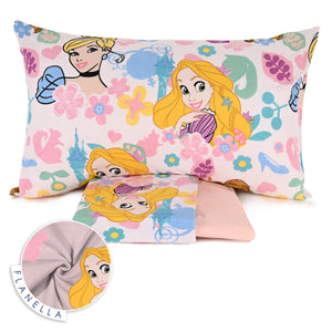Completo letto Principesse 100% Flanella di Cotone singolo