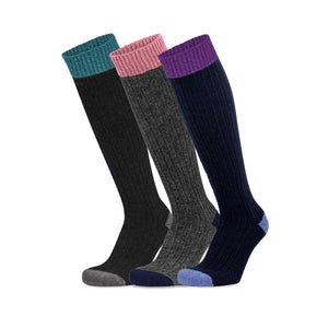 Calze lunghe assortite lana cashmere Prisco Cachelife DL 3 pezzi