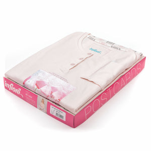 Pigiama donna cotone 100% Infiore 1252 fiori rosa bianco