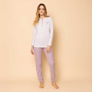 Pigiama donna in punto milano leopardato Irge PTD 12