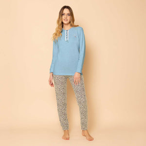 Pigiama donna in punto milano leopardato Irge PTD 12