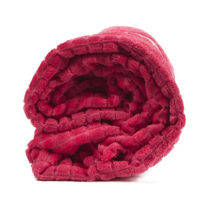 Coperta in coral jacquard Sommaruga quadretto 120x140