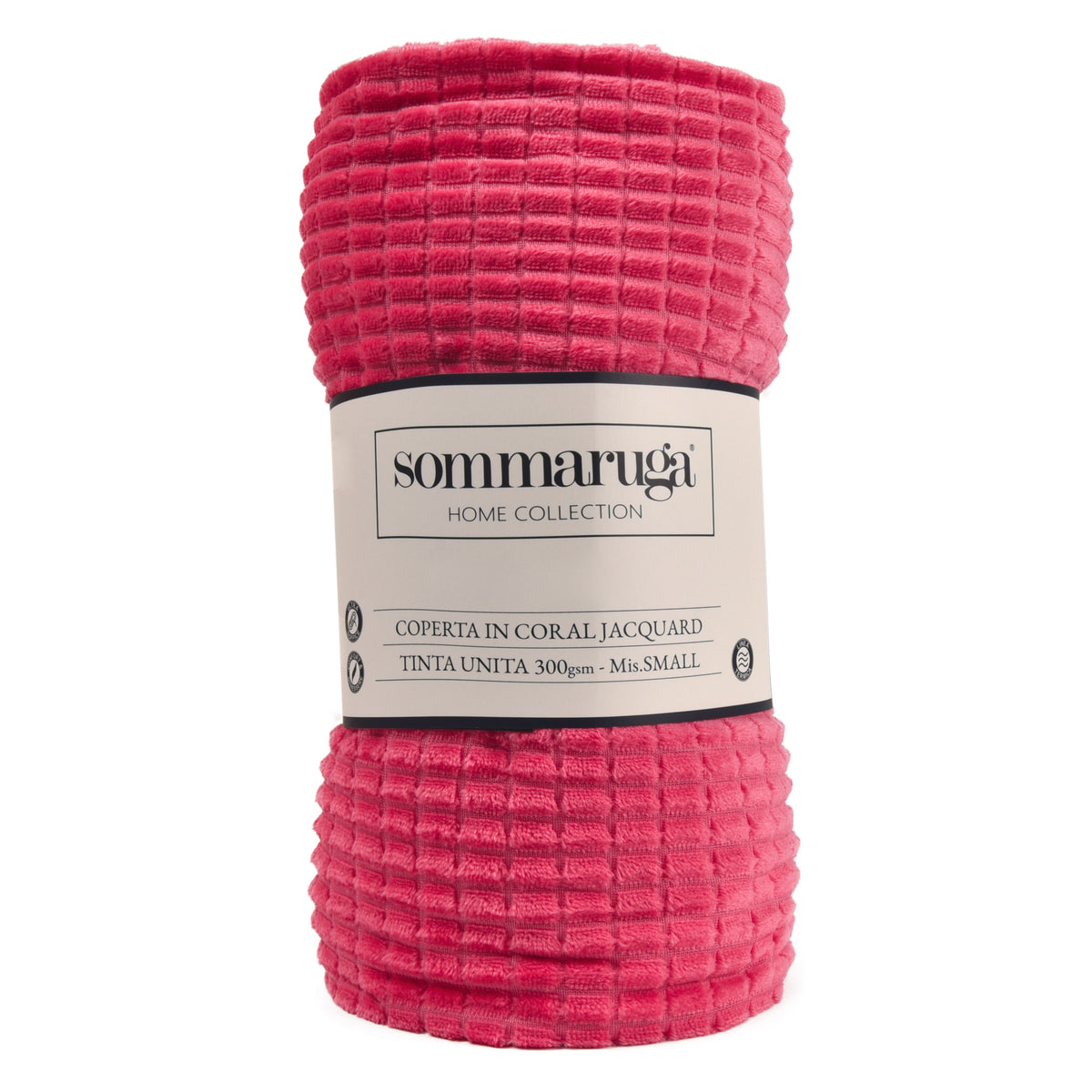 Coperta in coral jacquard Sommaruga quadretto 120x140