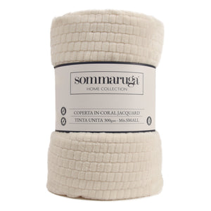 Coperta in coral jacquard Sommaruga quadretto 120x140