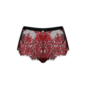 Shorties sexy in pizzo floreale con fiocco in raso Obsessive Redessia