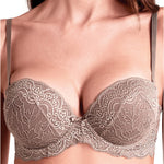 Reggiseno fascia super push up Lormar double extra pizzo