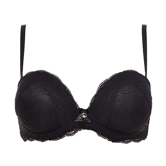 Reggiseno fascia super push up Lormar double extra pizzo