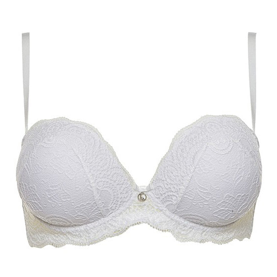 Reggiseno fascia super push up Lormar double extra pizzo