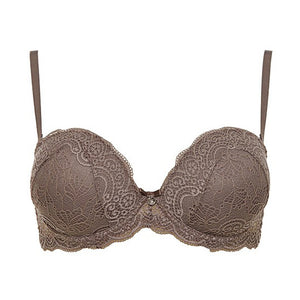 Reggiseno fascia super push up Lormar double extra pizzo