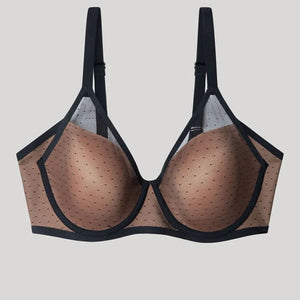 Reggiseno bralette tulle a pois con ferretto Gisela 10051
